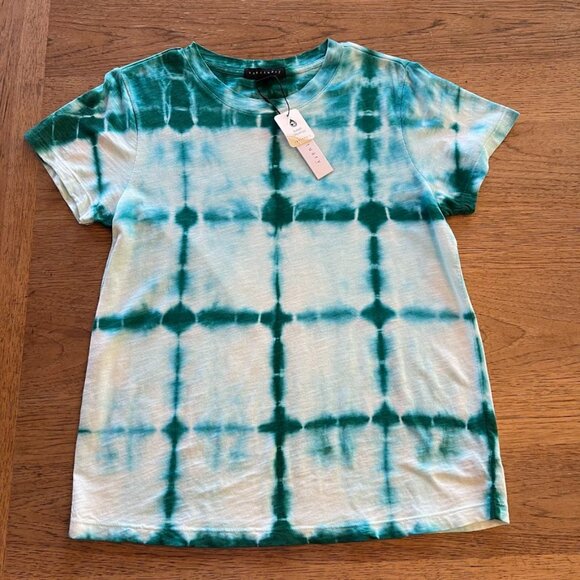 Sanctuary Blue Tie Dye SMALL The Perfect Tee Top Short Sleeve Crew Neck NWT 106 - Picture 1 of 2